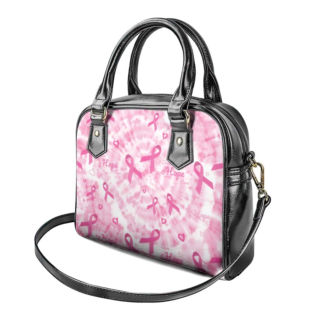 Breast Cancer Awareness Pink Ribbon Shoulder Handbag Tie Dye Style LT15