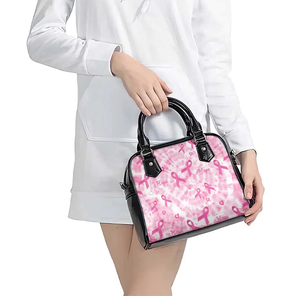 Breast Cancer Awareness Pink Ribbon Shoulder Handbag Tie Dye Style LT15