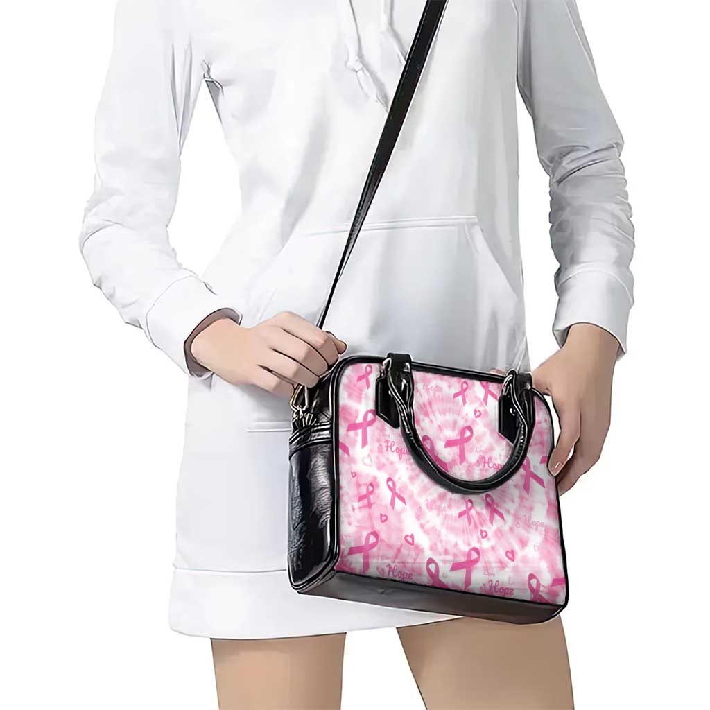 Breast Cancer Awareness Pink Ribbon Shoulder Handbag Tie Dye Style LT15