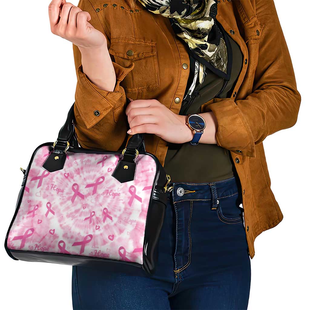 Breast Cancer Awareness Pink Ribbon Shoulder Handbag Tie Dye Style LT15
