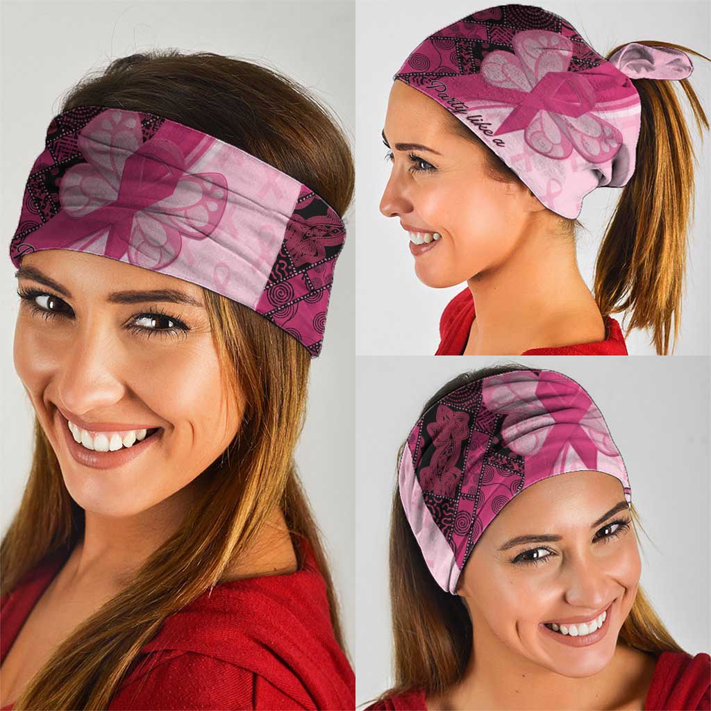 Breast Cancer Awareness Neck Gaiter Party Like A Survivor - Pink African Pattern LT15