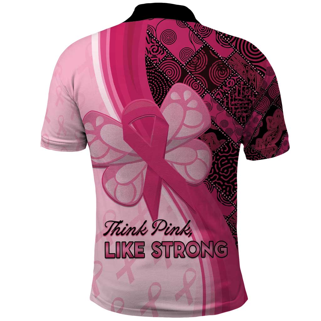 Breast Cancer Awareness Polo Shirt Party Like A Survivor - Pink African Pattern LT15