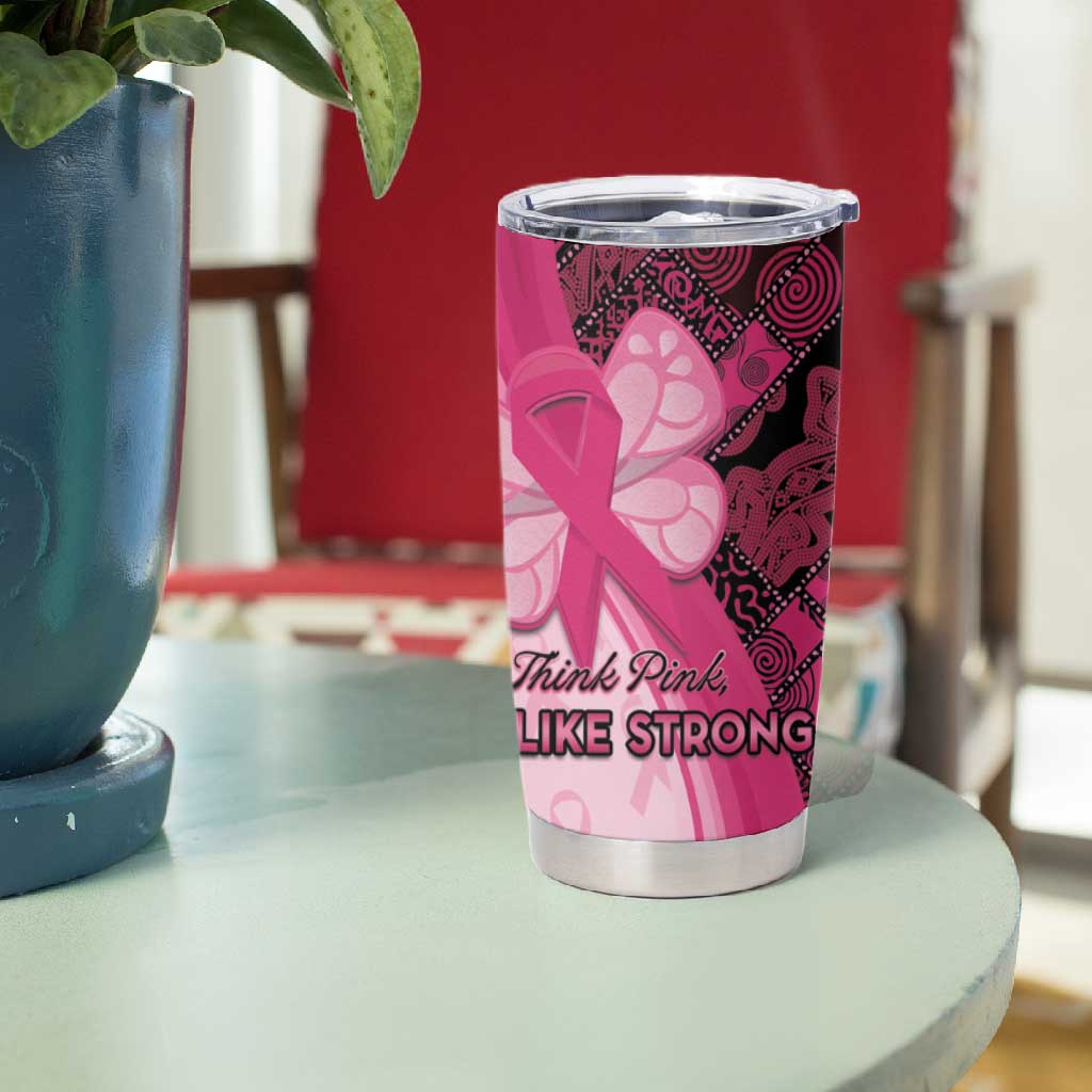 Breast Cancer Awareness Tumbler Cup Think Pink - African Pattern LT15