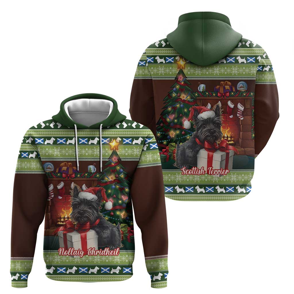 Scotland Christmas Hoodie Scottish Terrier - Nollaig Chridheil LT15