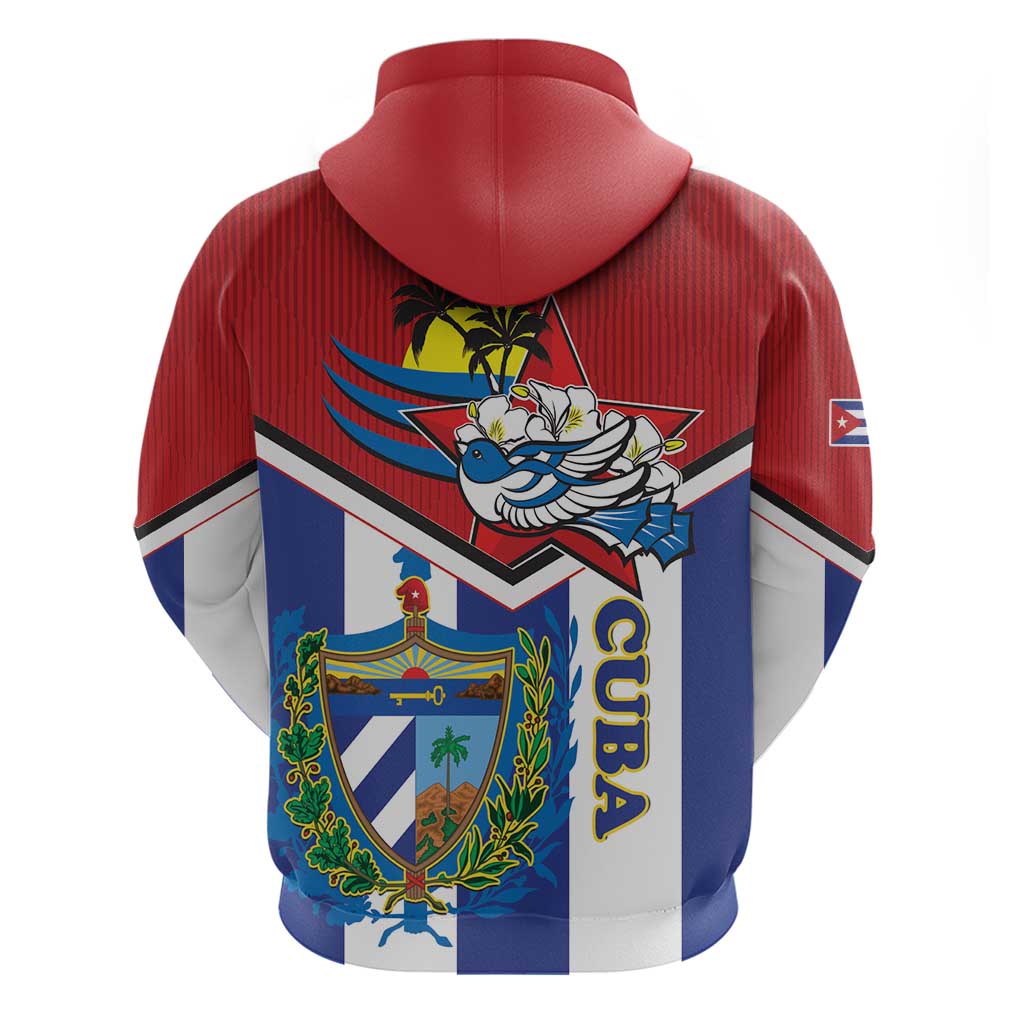 Cuba Independence Day Hoodie Cuban Trogon Mix Hedychium Coronarium LT15