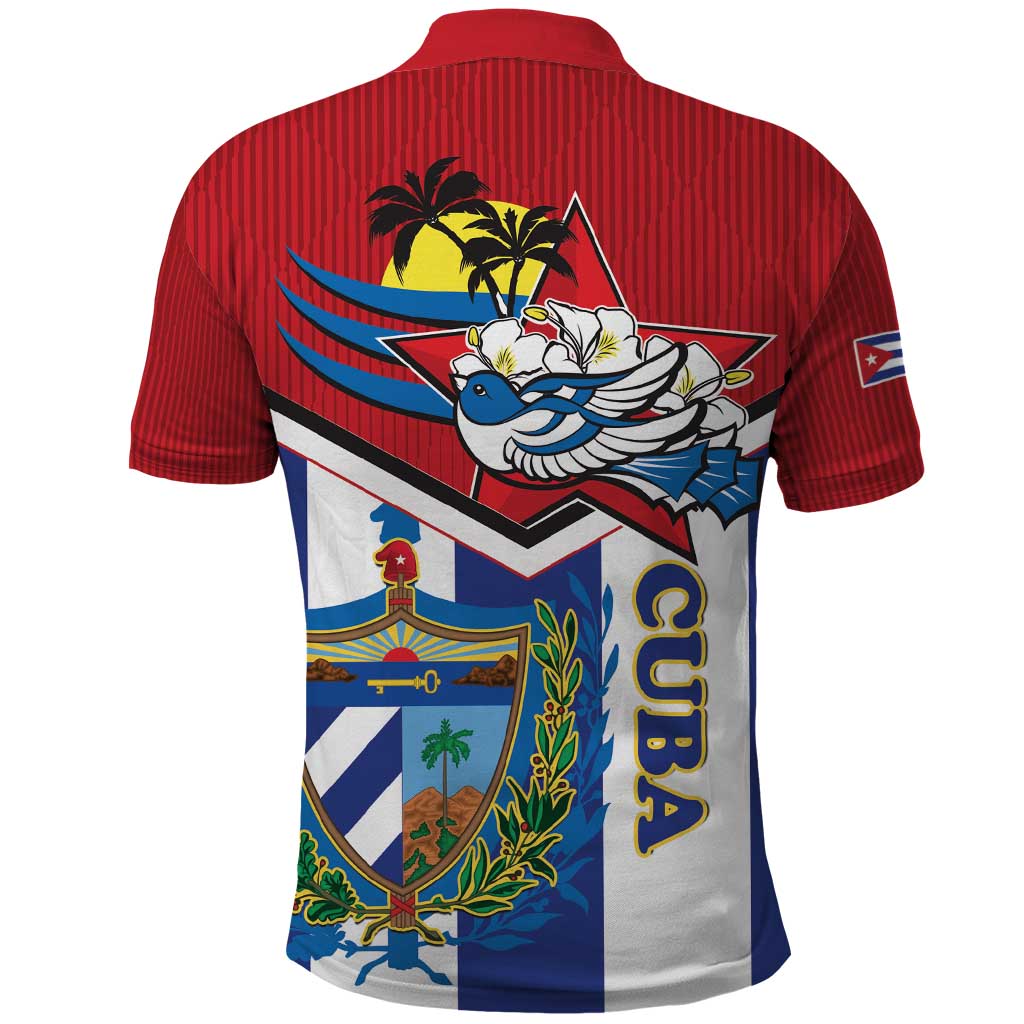 Cuba Independence Day Polo Shirt Cuban Trogon Mix Hedychium Coronarium LT15