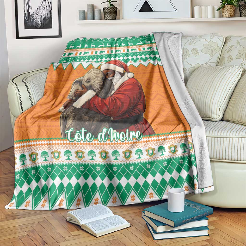 Afro Ivory Coast Christmas Blanket Black Santa Afishapa - African Pattern LT15