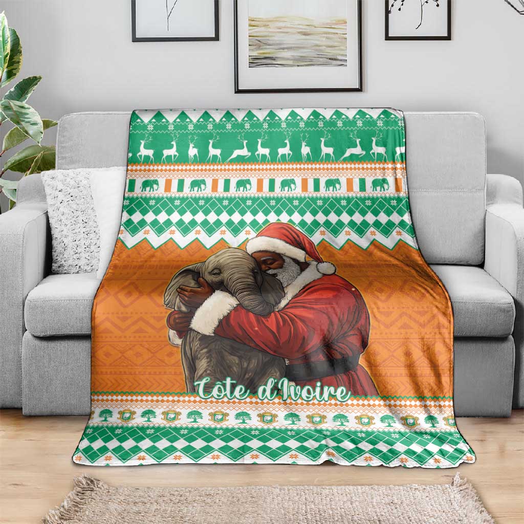 Afro Ivory Coast Christmas Blanket Black Santa Afishapa - African Pattern LT15