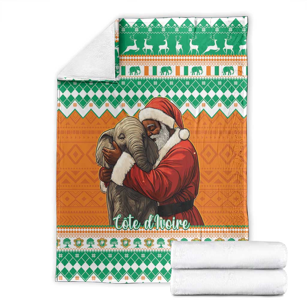 Afro Ivory Coast Christmas Blanket Black Santa Afishapa - African Pattern LT15