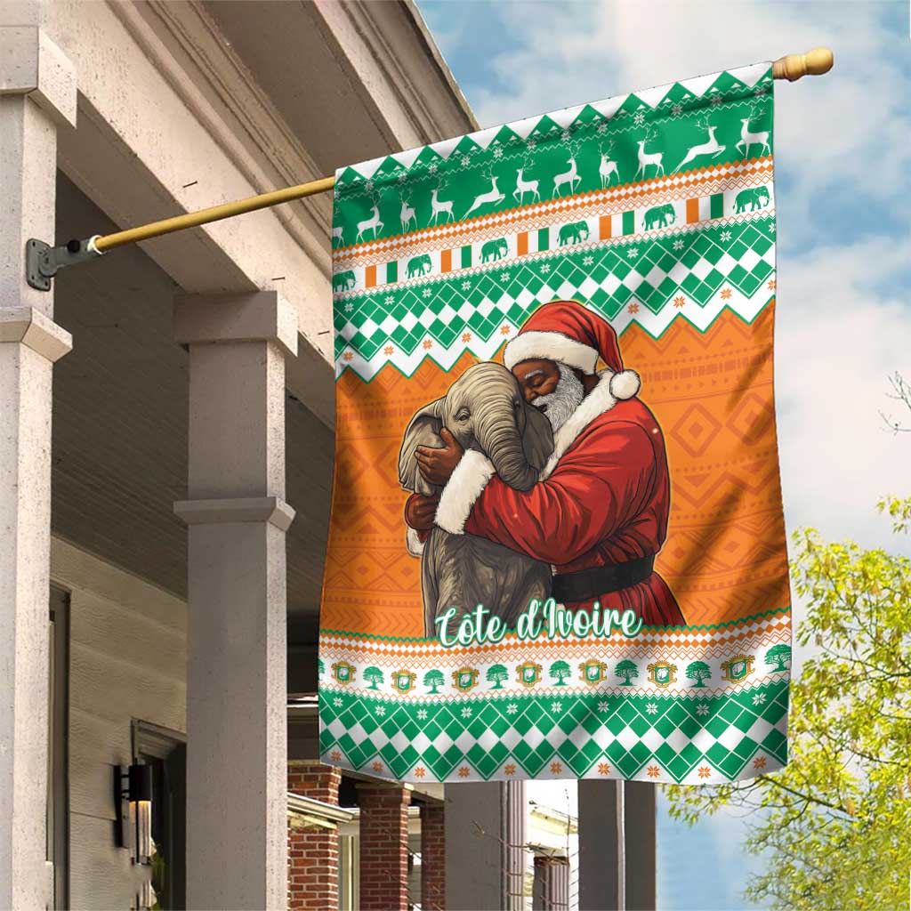 Afro Ivory Coast Christmas Garden Flag Black Santa Afishapa - African Pattern LT15