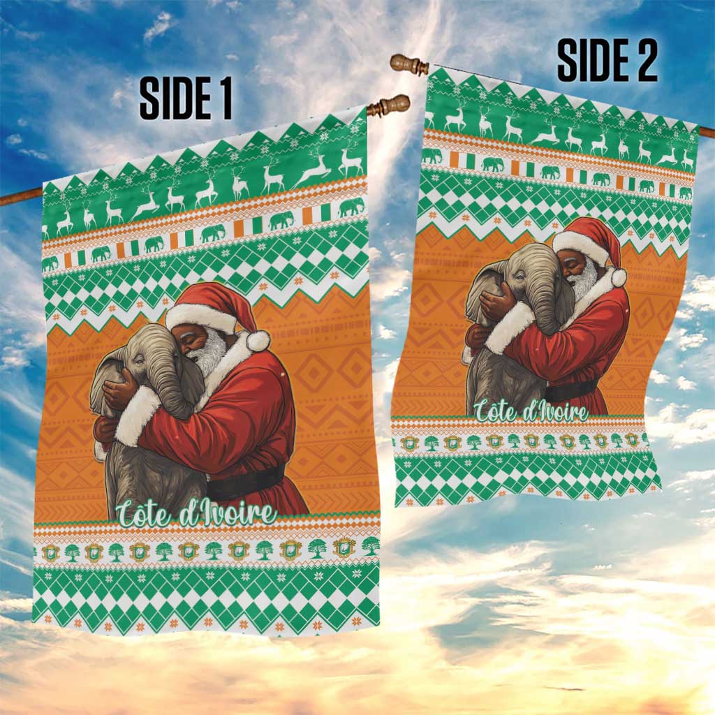 Afro Ivory Coast Christmas Garden Flag Black Santa Afishapa - African Pattern LT15