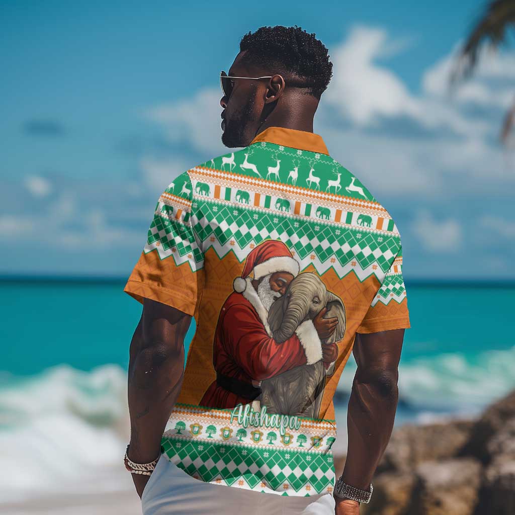 Afro Ivory Coast Christmas Hawaiian Shirt Black Santa Afishapa - African Pattern LT15