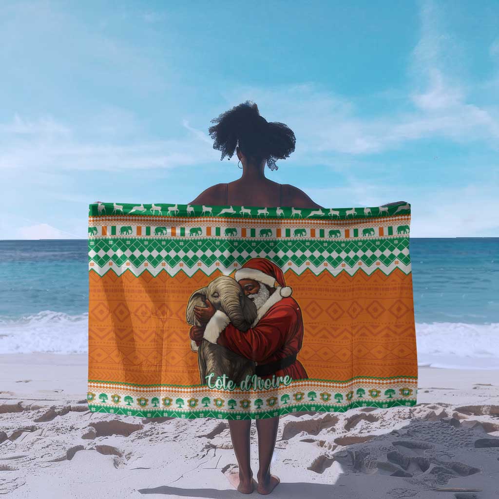 Afro Ivory Coast Christmas Sarong Black Santa Afishapa - African Pattern LT15