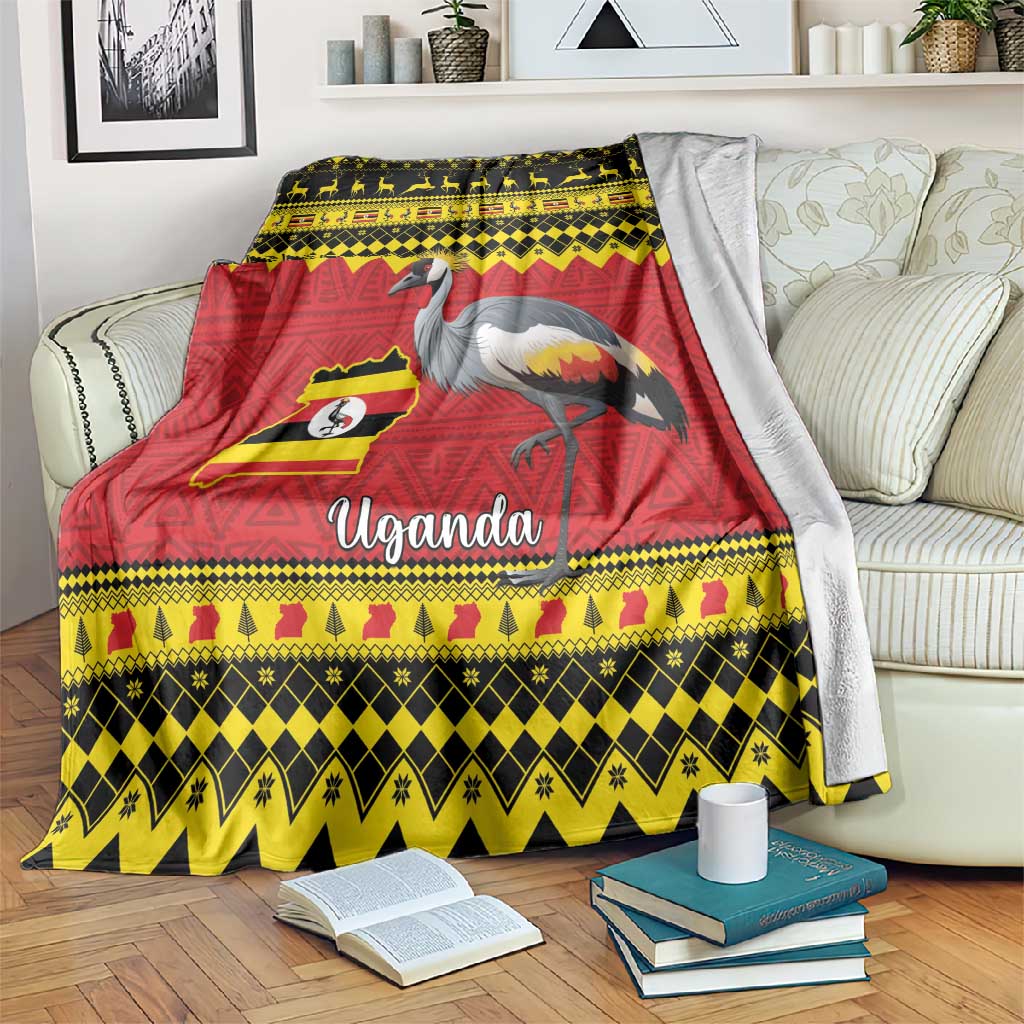 Afro Uganda Christmas Blanket Grey Crowned Crane Sekukkulu Ennugi LT15
