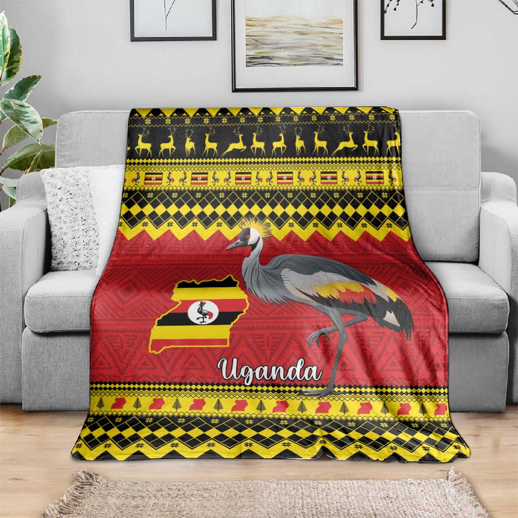 Afro Uganda Christmas Blanket Grey Crowned Crane Sekukkulu Ennugi LT15