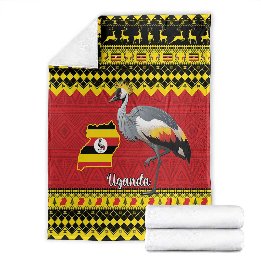 Afro Uganda Christmas Blanket Grey Crowned Crane Sekukkulu Ennugi LT15