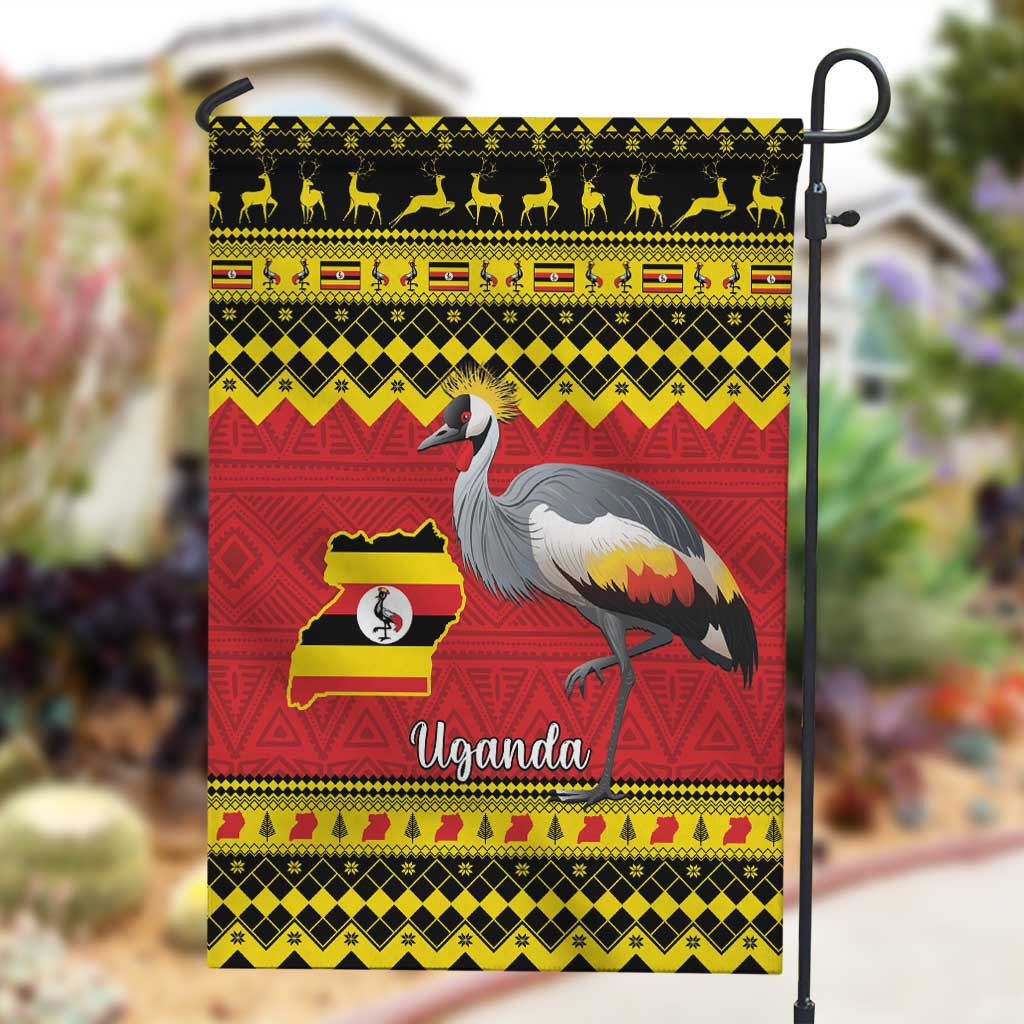Afro Uganda Christmas Garden Flag Grey Crowned Crane Sekukkulu Ennugi LT15