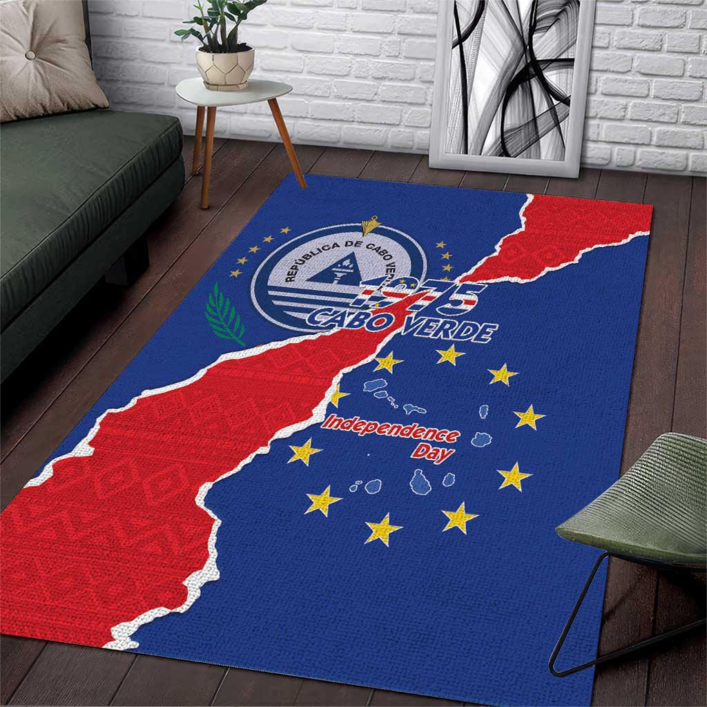 Happy Cabo Verde Area Rug 50th Anniversary of Independence LT15