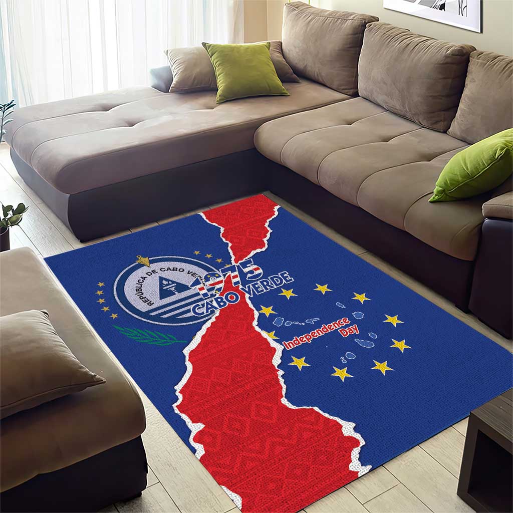 Happy Cabo Verde Area Rug 50th Anniversary of Independence LT15