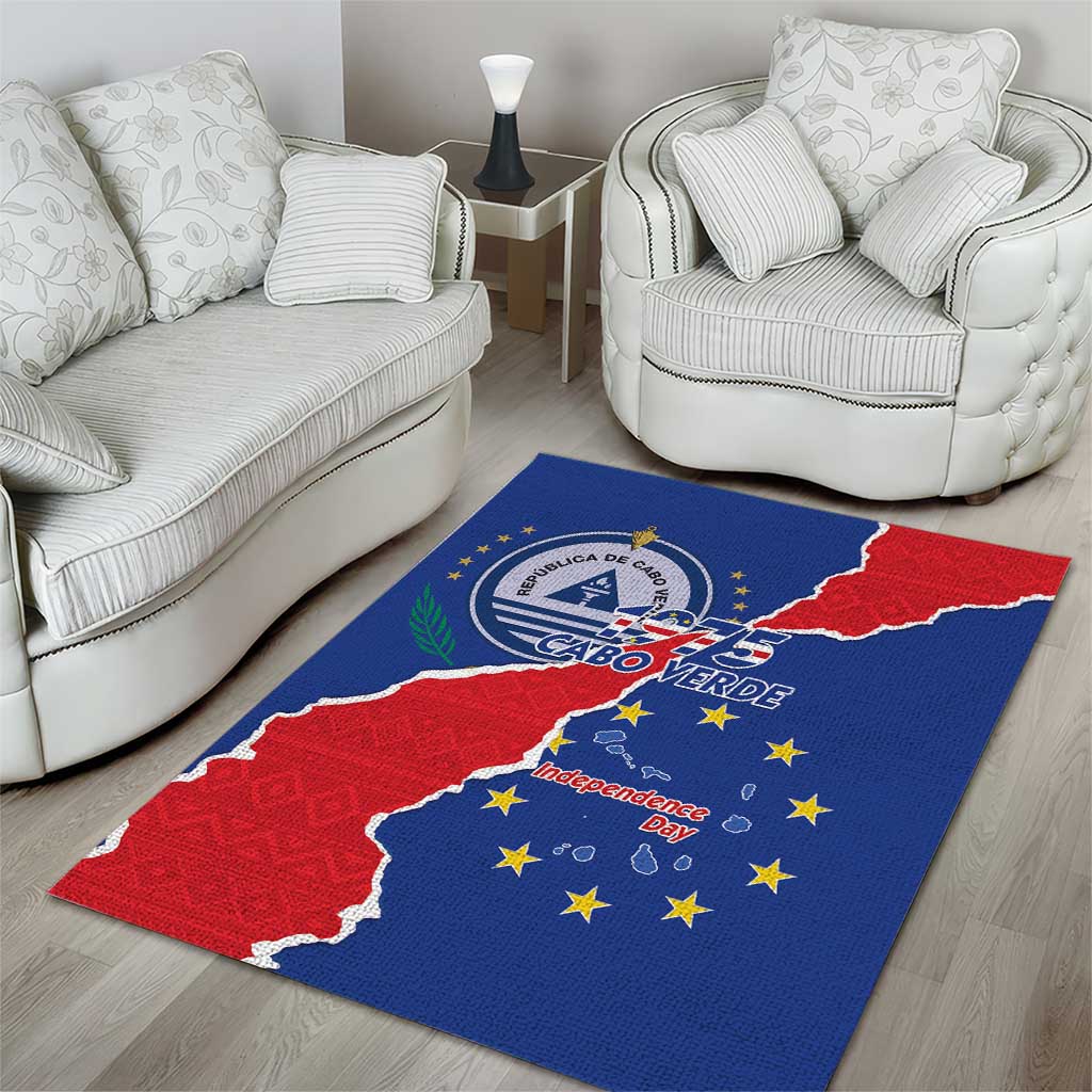 Happy Cabo Verde Area Rug 50th Anniversary of Independence LT15