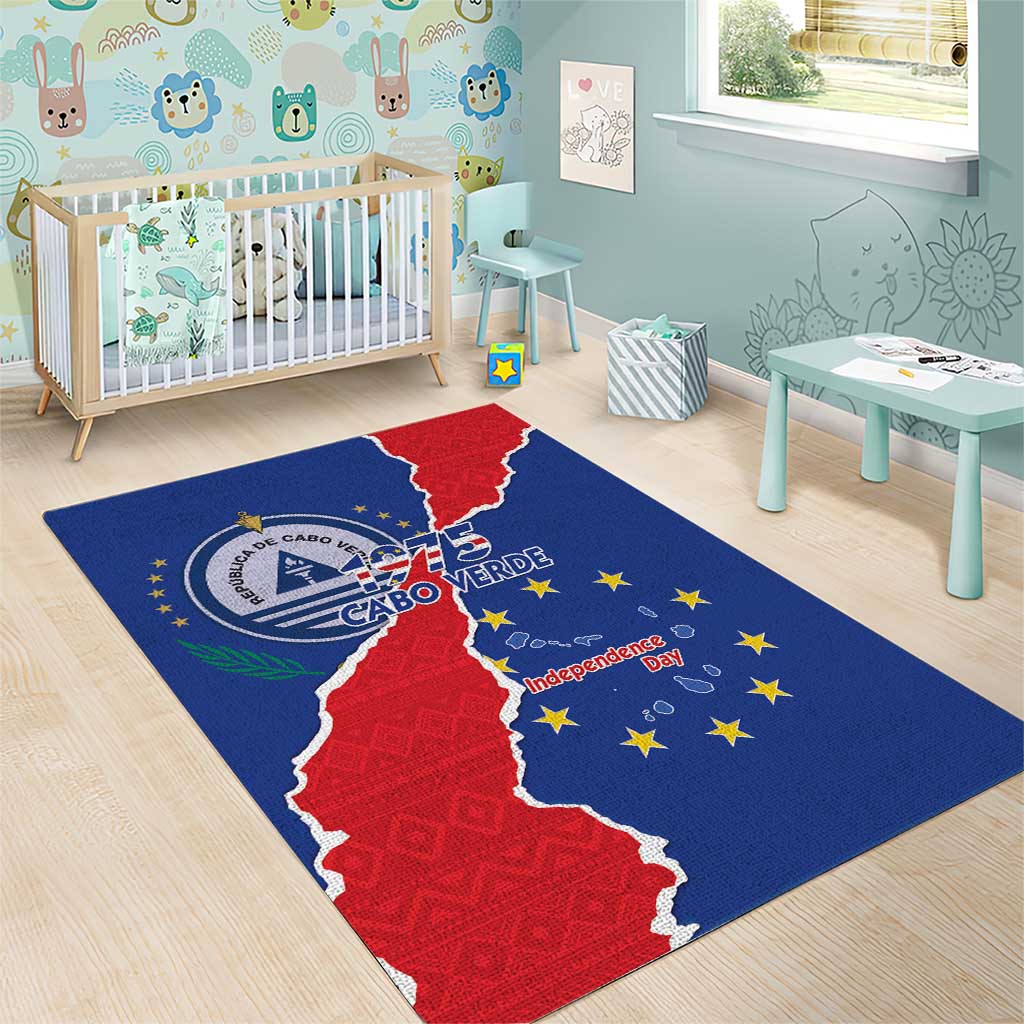 Happy Cabo Verde Area Rug 50th Anniversary of Independence LT15