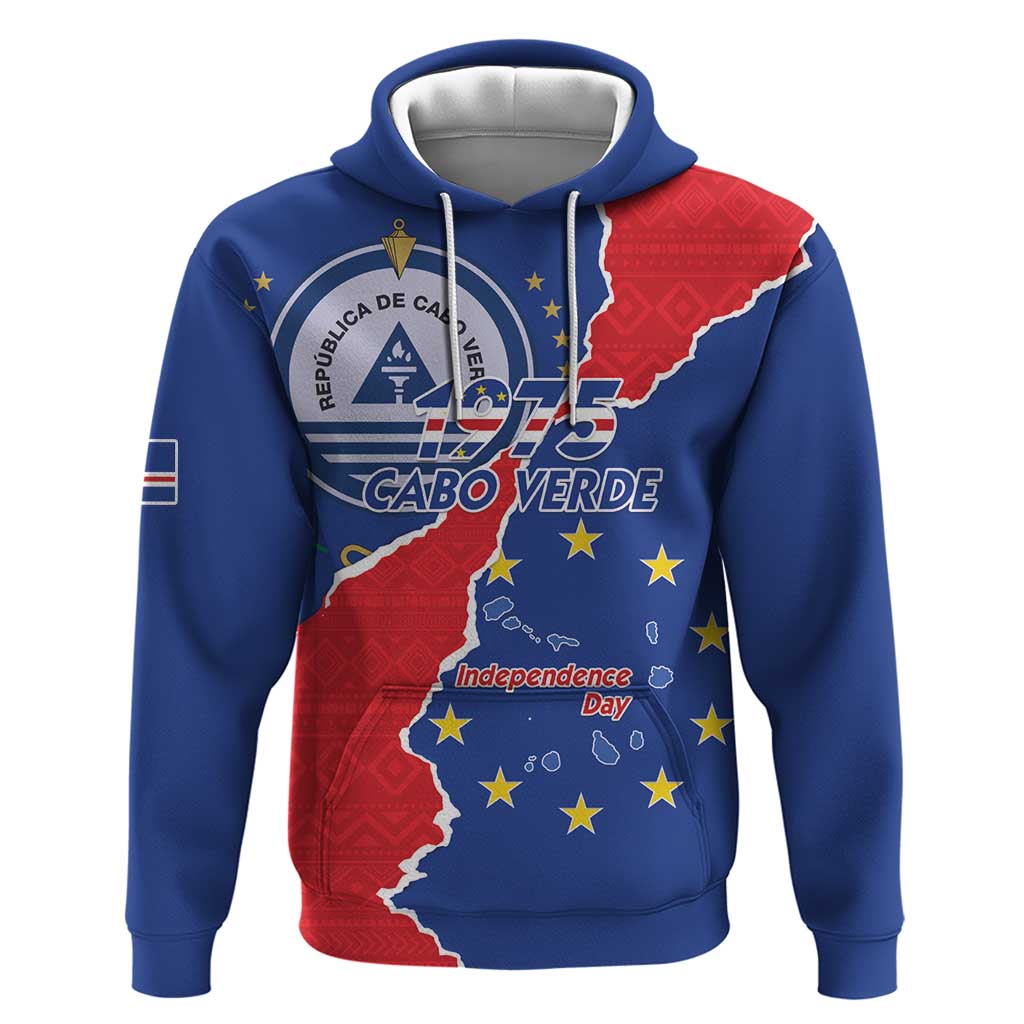 Happy Cape Verde Independence Day Hoodie Coat Of Arms With Map LT15
