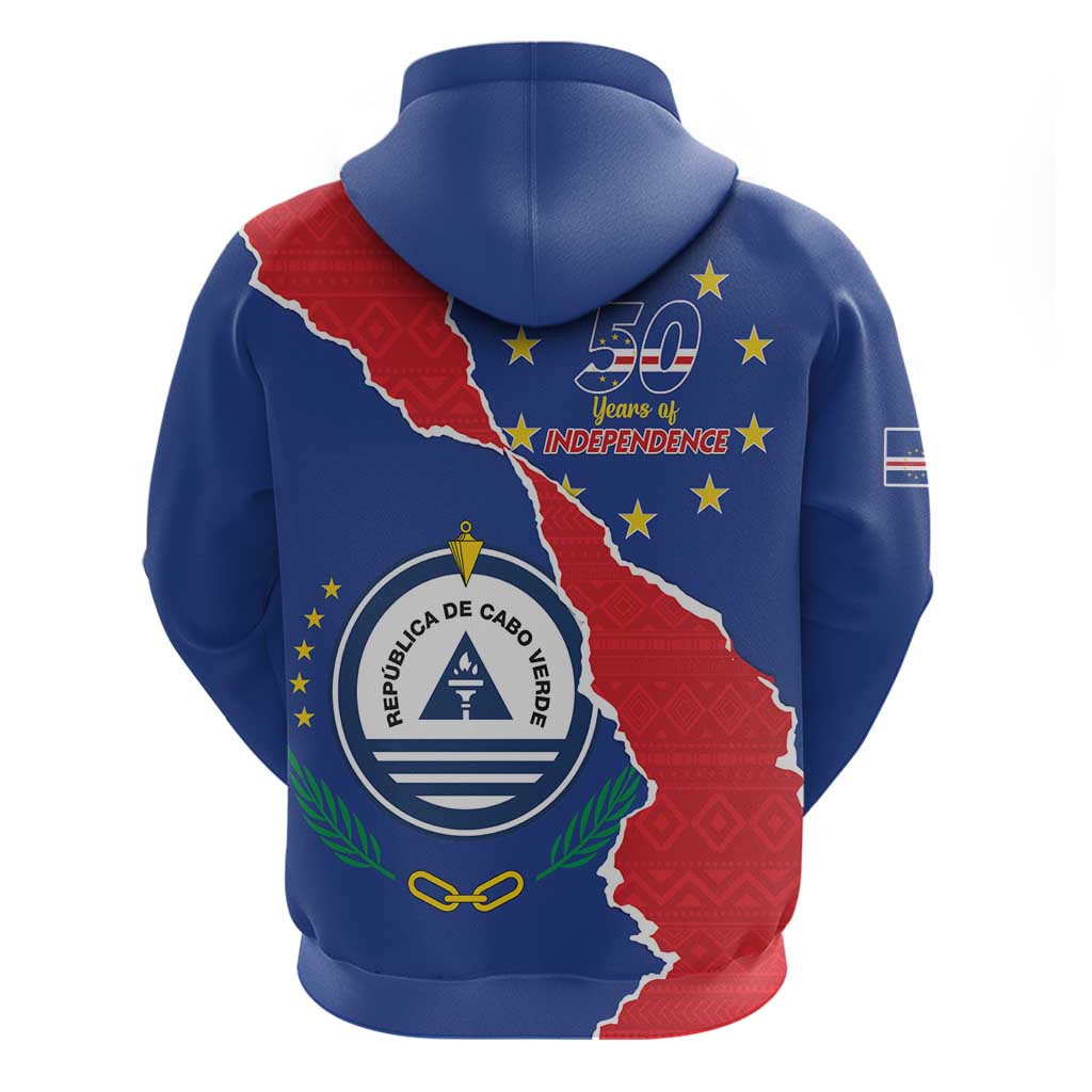 Happy Cape Verde Independence Day Hoodie Coat Of Arms With Map LT15