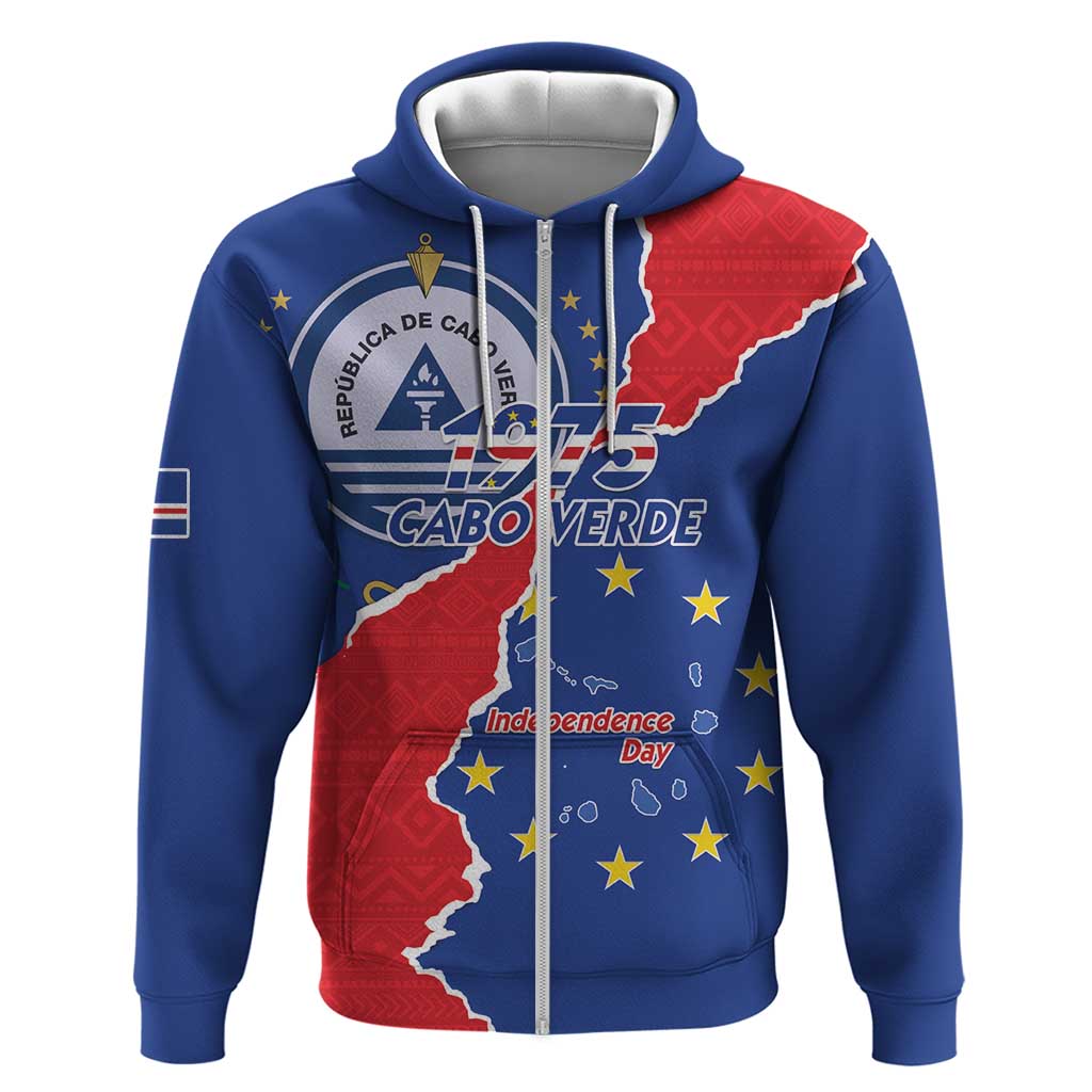 Happy Cape Verde Independence Day Hoodie Coat Of Arms With Map LT15