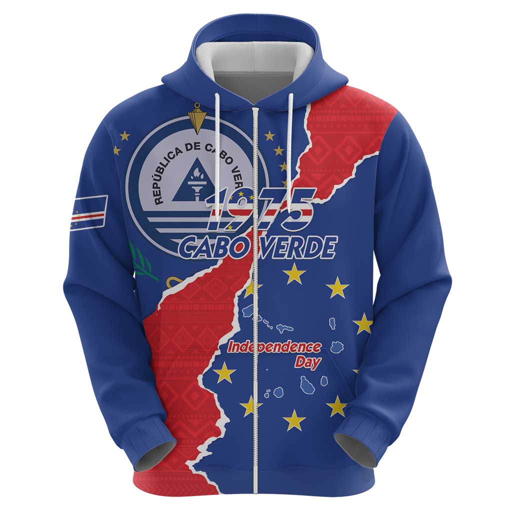 Happy Cape Verde Independence Day Hoodie Coat Of Arms With Map LT15