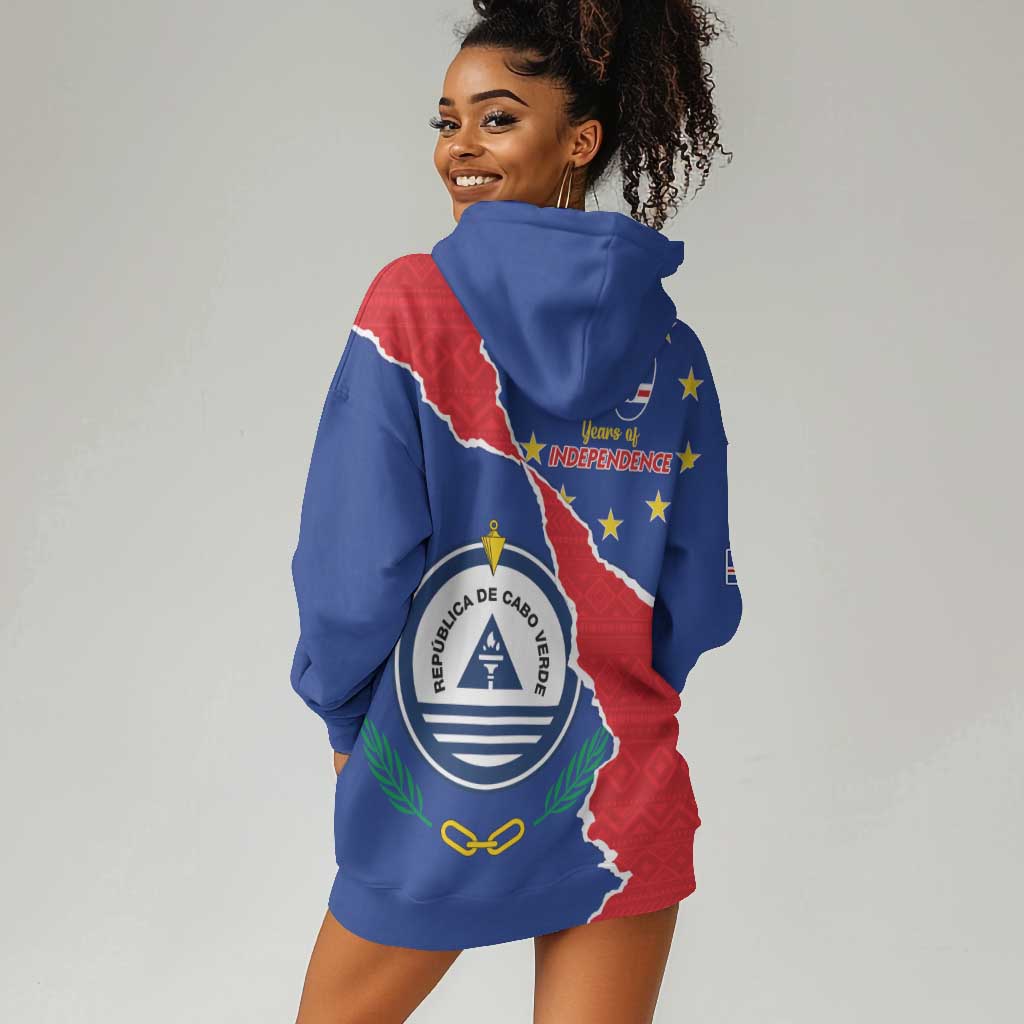 Happy Cabo Verde Hoodie Dress 50th Anniversary of Independence LT15