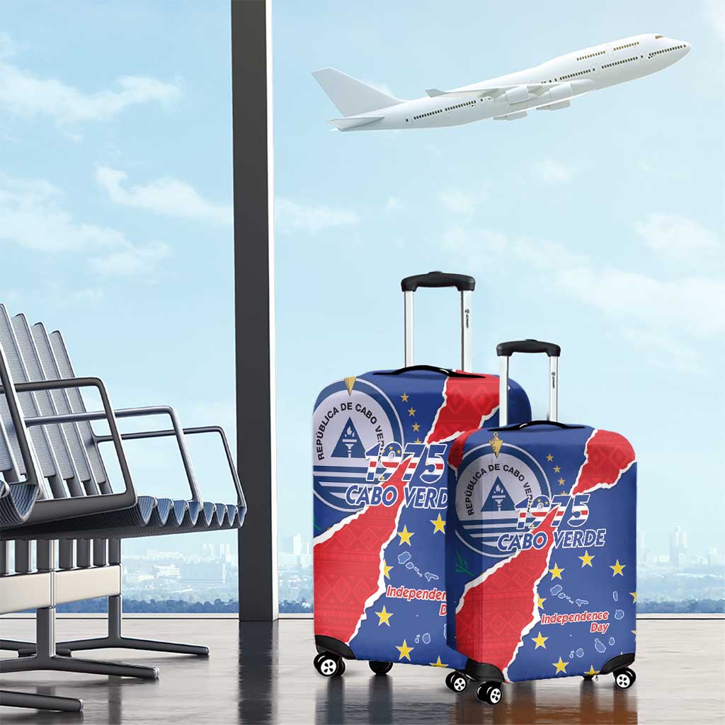 Happy Cape Verde Independence Day Luggage Cover Coat Of Arms With Map LT15