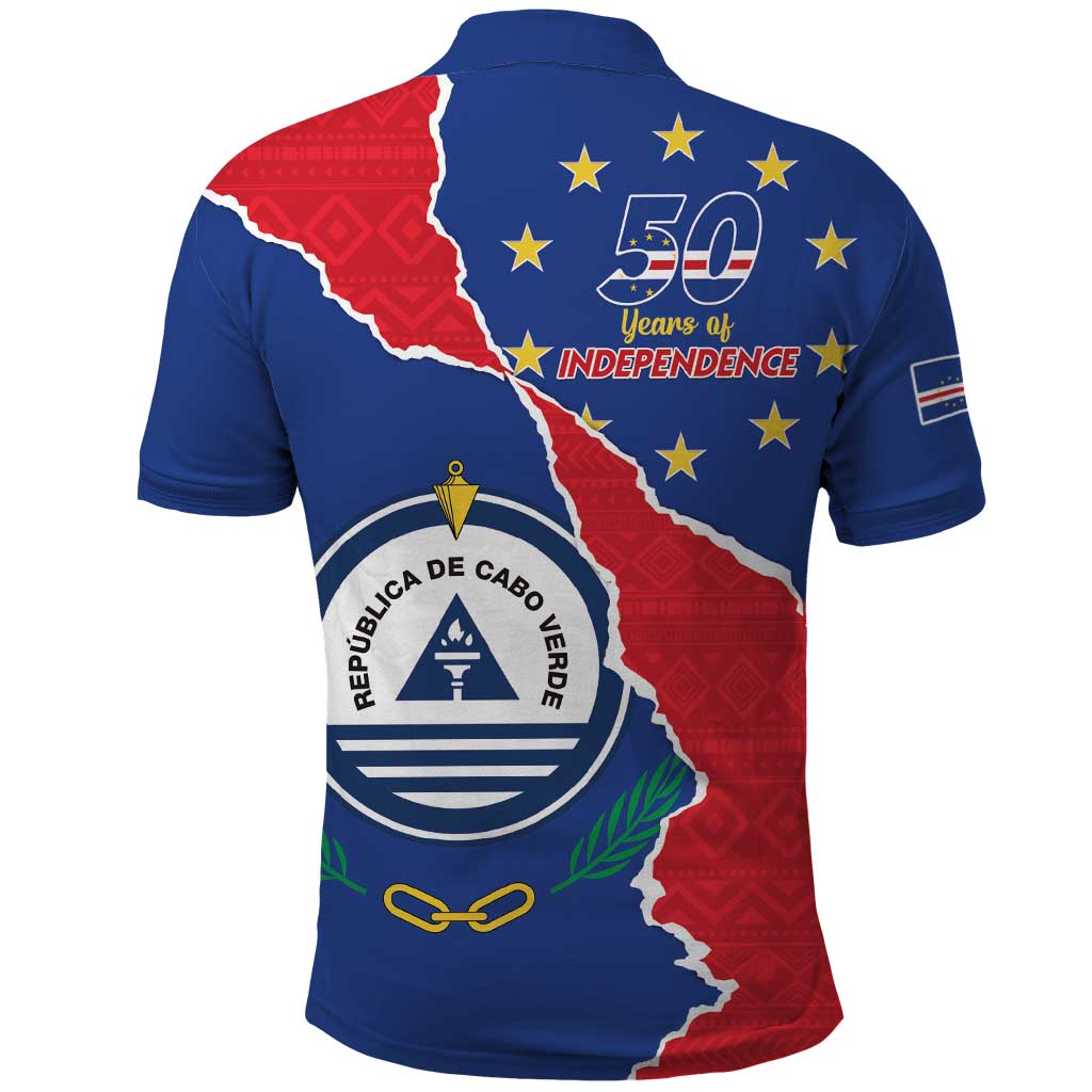 Happy Cape Verde Independence Day Polo Shirt Coat Of Arms With Map LT15