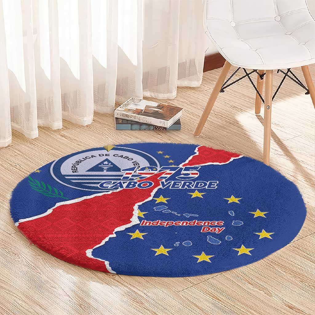 Happy Cabo Verde Round Carpet 50th Anniversary of Independence LT15