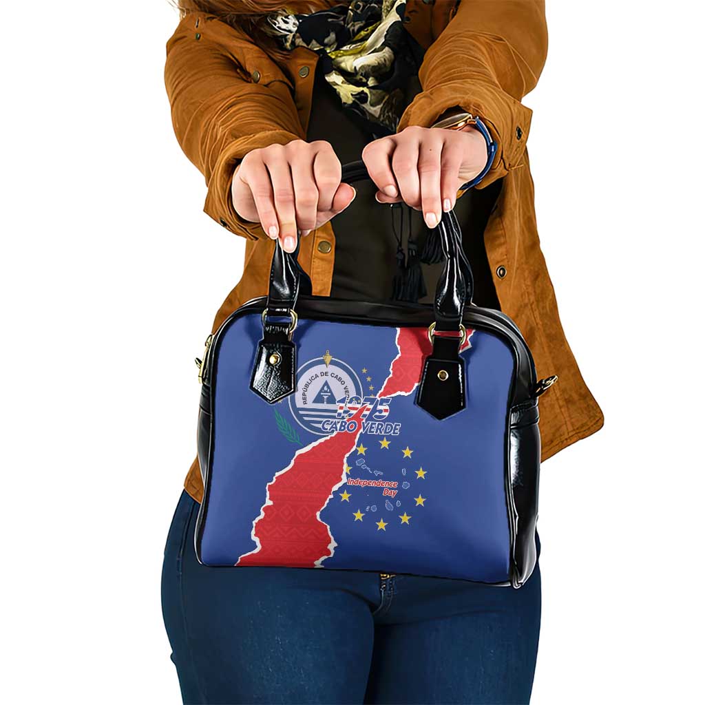 Happy Cape Verde Independence Day Shoulder Handbag Coat Of Arms With Map LT15