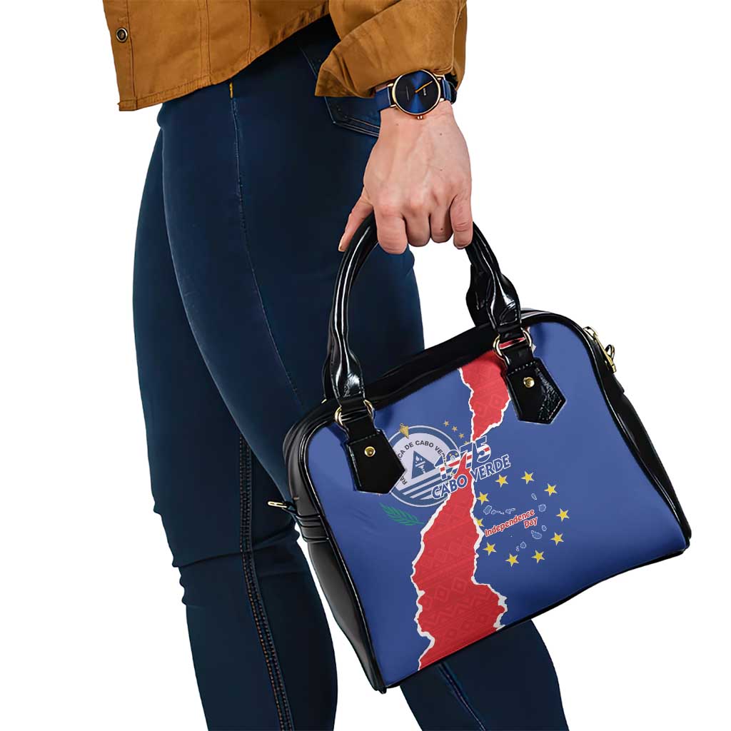 Happy Cape Verde Independence Day Shoulder Handbag Coat Of Arms With Map LT15