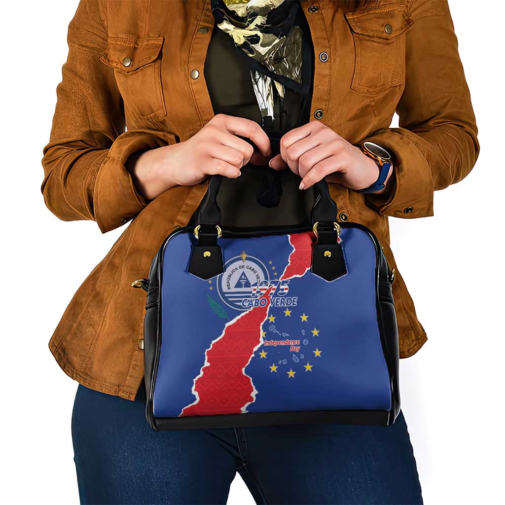 Happy Cape Verde Independence Day Shoulder Handbag Coat Of Arms With Map LT15