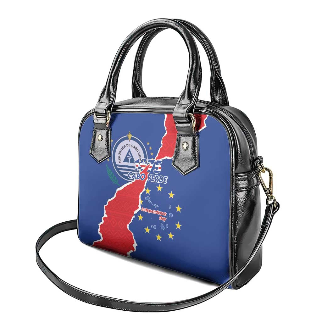 Happy Cape Verde Independence Day Shoulder Handbag Coat Of Arms With Map LT15