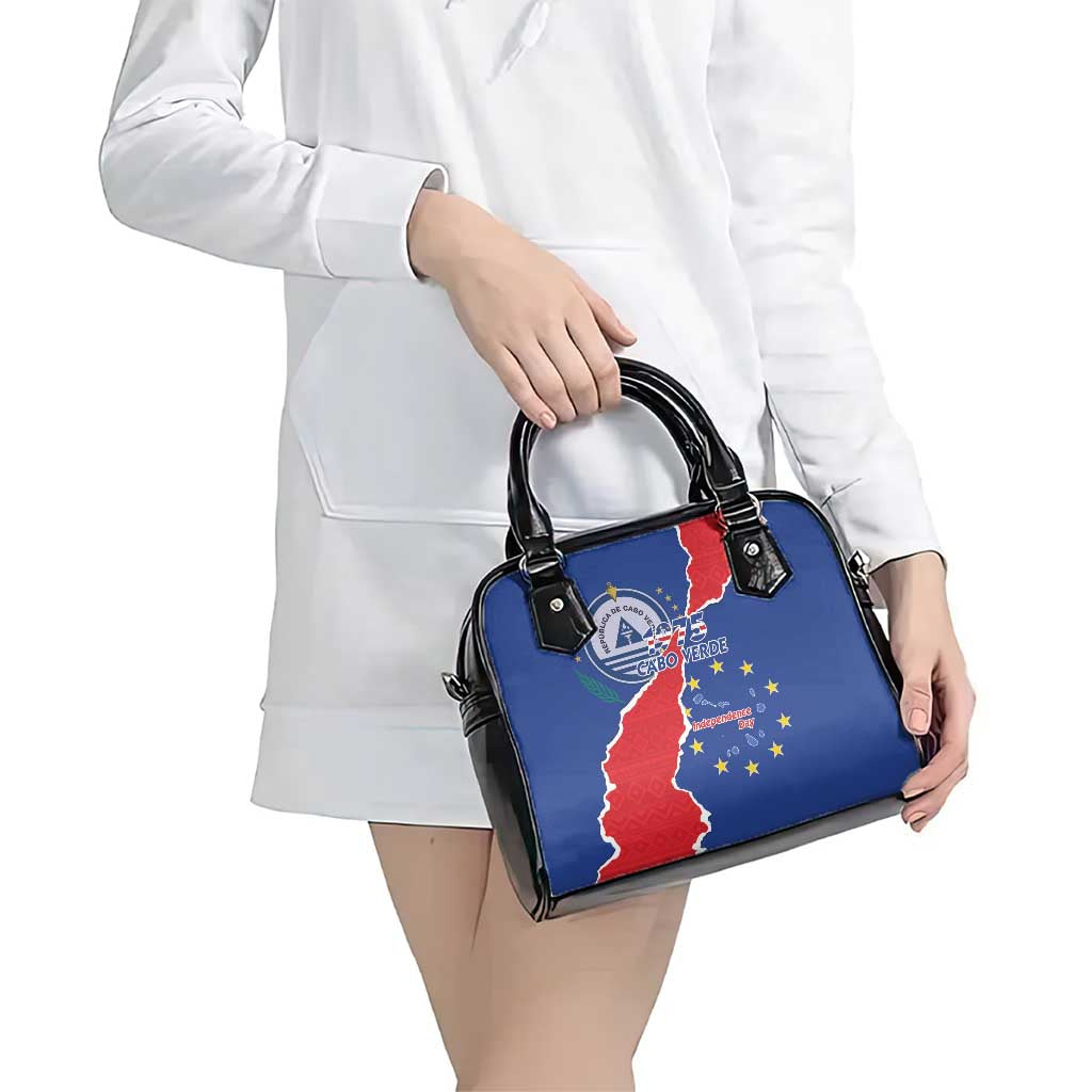 Happy Cape Verde Independence Day Shoulder Handbag Coat Of Arms With Map LT15