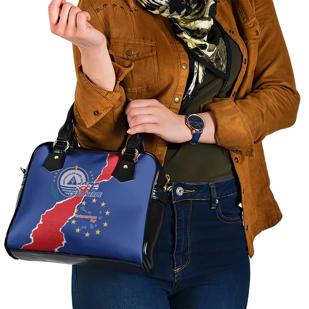 Happy Cape Verde Independence Day Shoulder Handbag Coat Of Arms With Map LT15