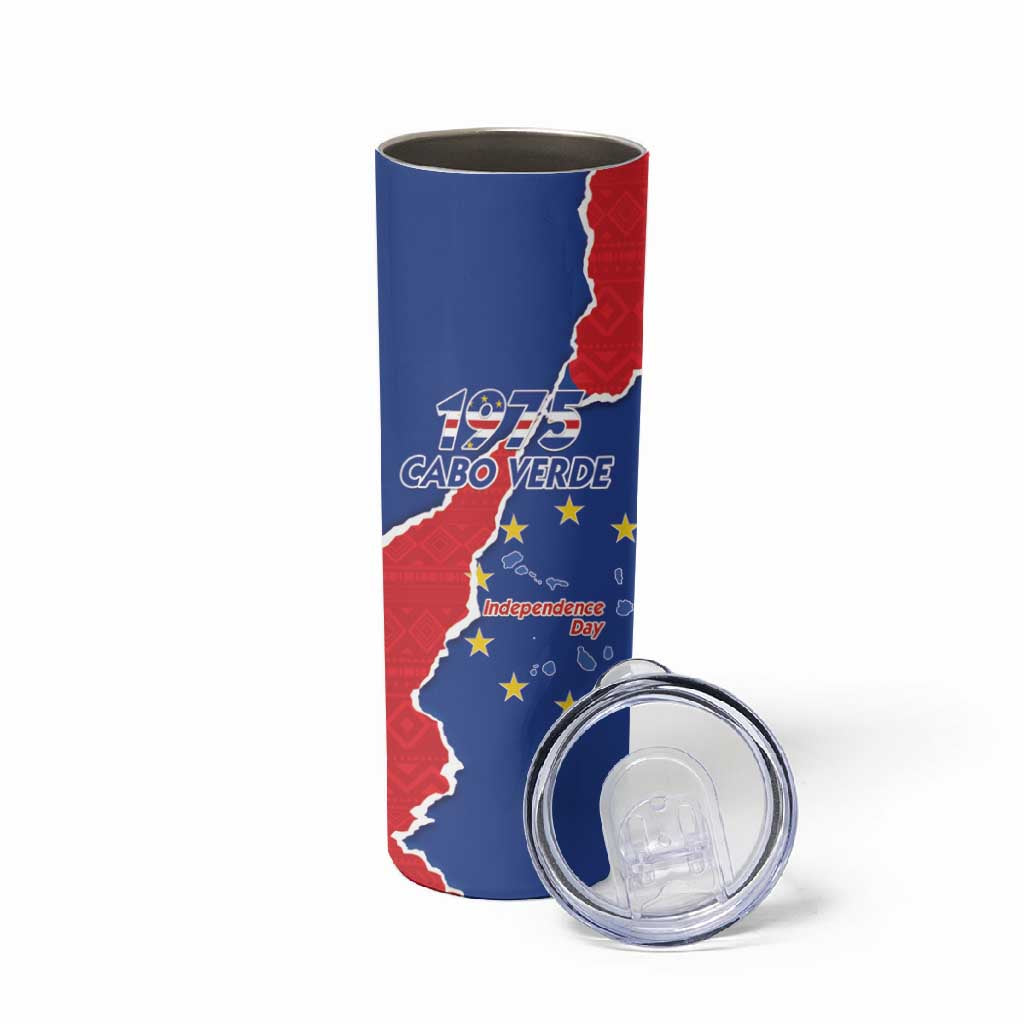 Happy Cabo Verde Skinny Tumbler 50th Anniversary of Independence LT15