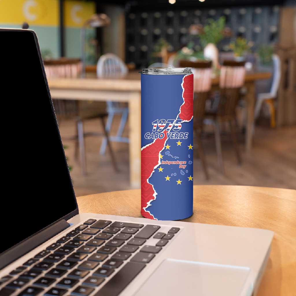 Happy Cabo Verde Skinny Tumbler 50th Anniversary of Independence LT15