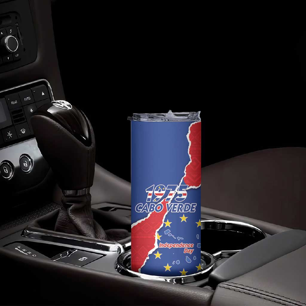 Happy Cabo Verde Skinny Tumbler 50th Anniversary of Independence LT15