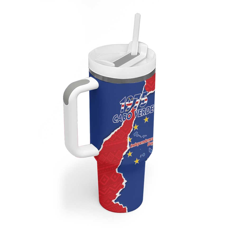 Happy Cabo Verde Tumbler With Handle 50th Anniversary of Independence LT15