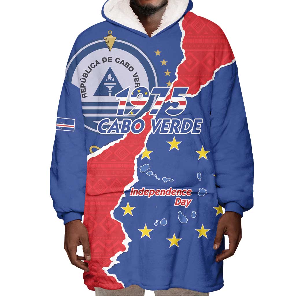 Happy Cabo Verde Wearable Blanket Hoodie 50th Anniversary of Independence LT15