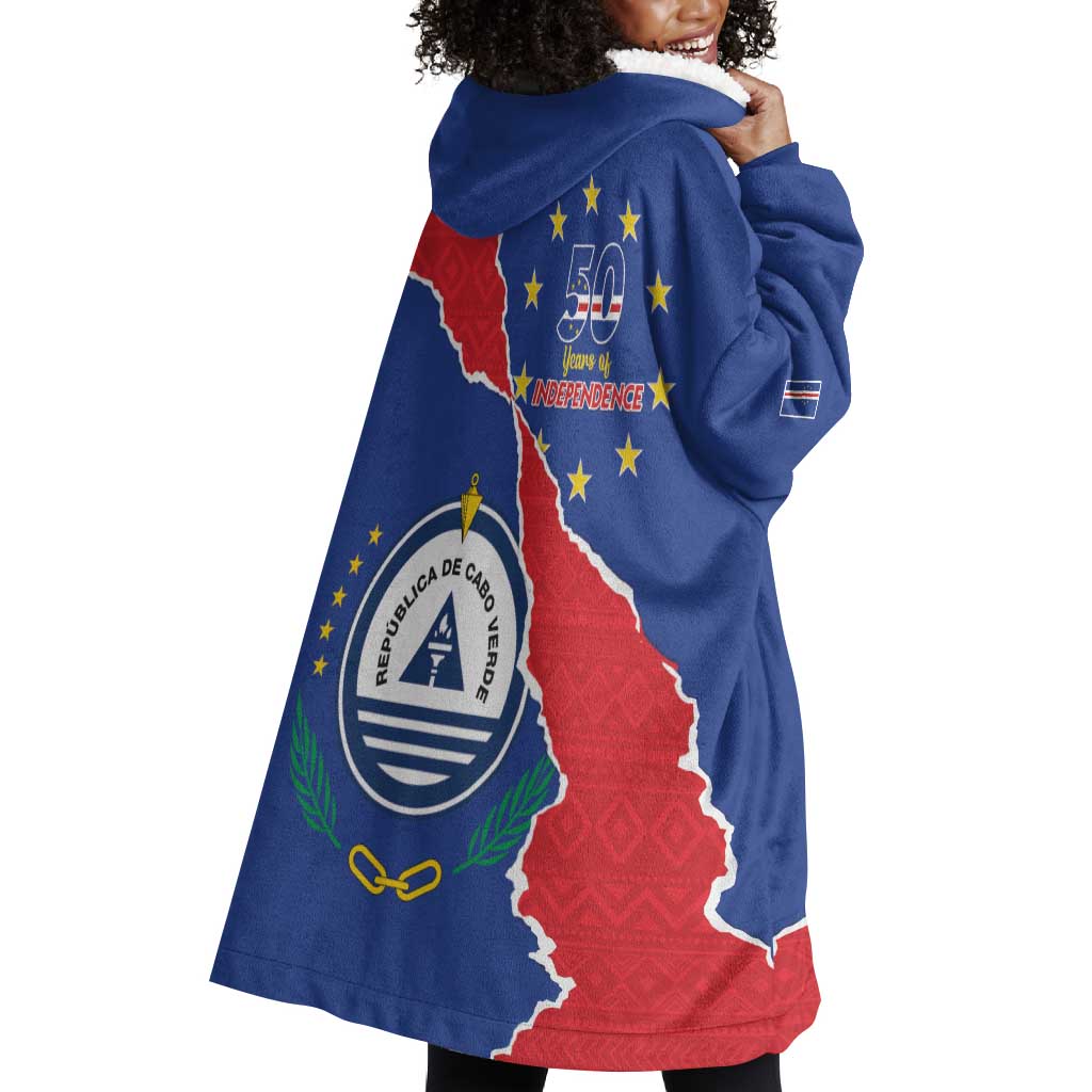 Happy Cabo Verde Wearable Blanket Hoodie 50th Anniversary of Independence LT15