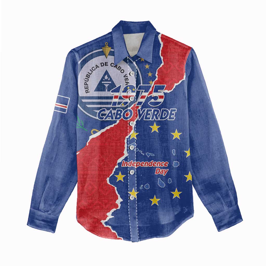 Happy Cabo Verde Women Casual Shirt 50th Anniversary of Independence LT15