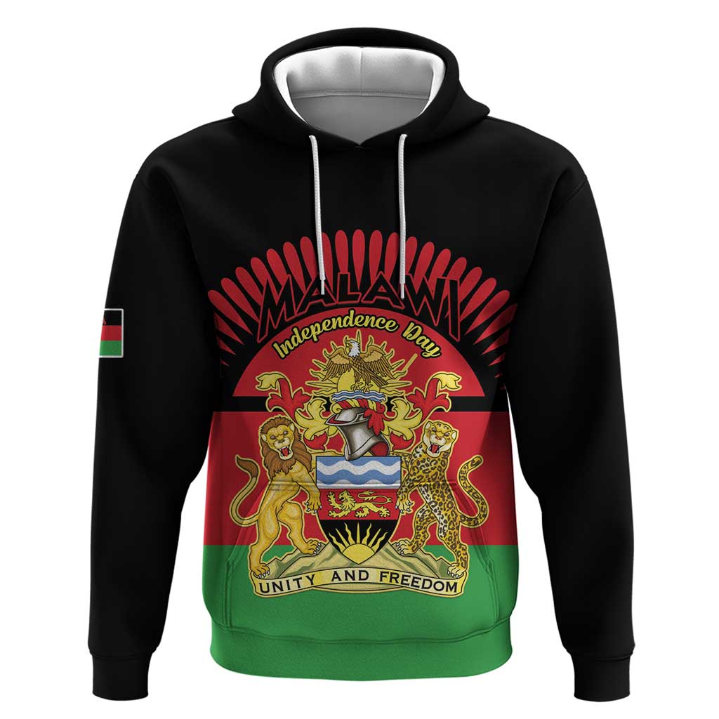 Personalized Malawi Independence Day Hoodie Coat Of Arms Flag Style LT15