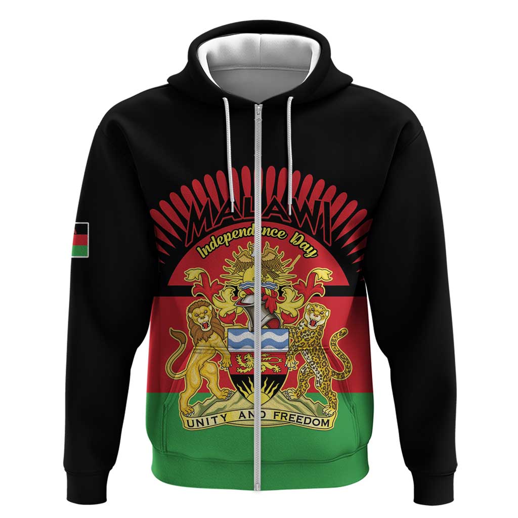 Personalized Malawi Independence Day Hoodie Coat Of Arms Flag Style LT15