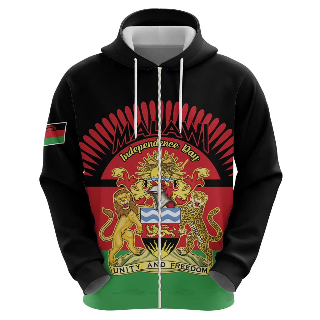 Personalized Malawi Independence Day Hoodie Coat Of Arms Flag Style LT15