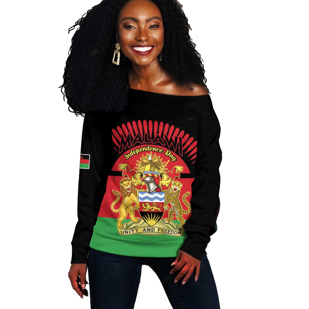 Personalized Happy Malawi Independence Day Off Shoulder Sweater LT15